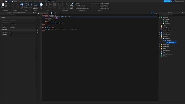สอนทำระบบ Ping GUI (GUI แสดง Ping) - Roblox Studio