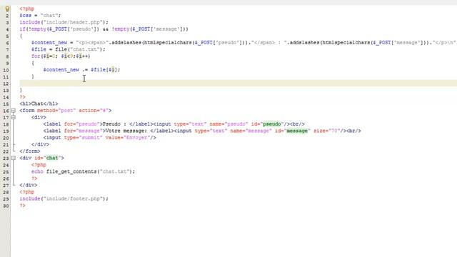 Un chat basé sur un système de fichier - Tutoriel PHP смотреть онлайн