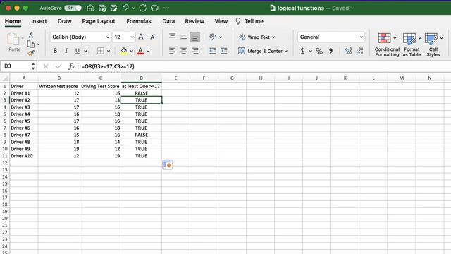 MS Excel: Logical functions "AND" & "OR" смотреть онлайн