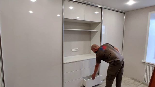 Видеообзор шкафа-купе + зона TV г.Тайга Кемеровская обл. 2022г. смотреть онлайн