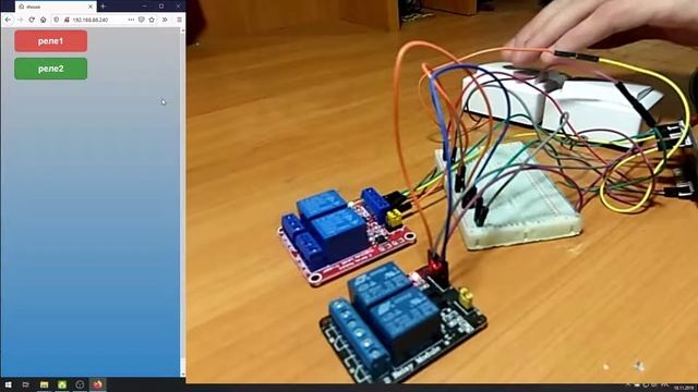 Веб интерфейс на esp8266, управление реле, готовое решение. смотреть онлайн