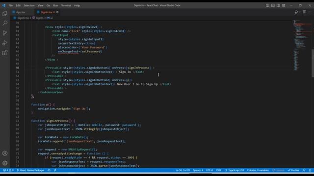 React-02 Program the user Sign In process in a cross-platform chat application. смотреть онлайн