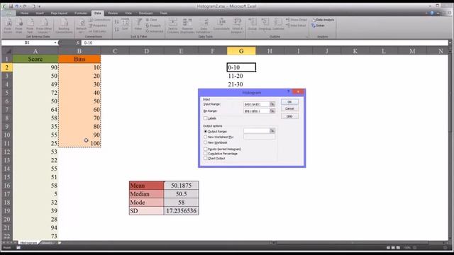 Graphing a Frequency Distribution in Excel Using the "Histogram" Feature смотреть онлайн