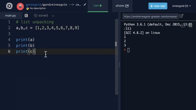 [Language skills Python] List Unpacking [Tutorial] смотреть онлайн