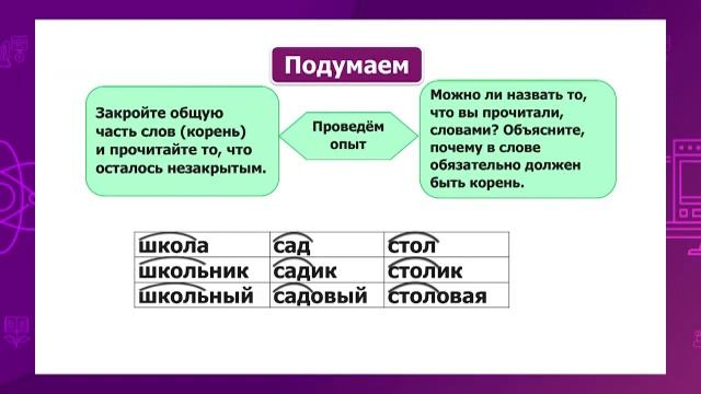 Русский язык. 2 класс. Что такое корень слова. Наша школьная жизнь /18.11.2020/ смотреть онлайн