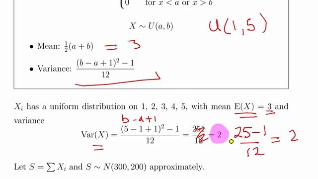 Distribution of Sums of Uniform Random Variables ( Central Limit Theorem - Worked Example) смотреть онлайн