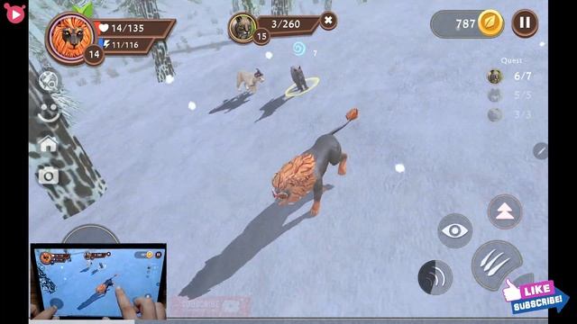 WildCraft "Lion" Animal Sim Online 3D #LV14 Wild Wolf Pet Simulator Games Android ios Gameplay смотреть онлайн
