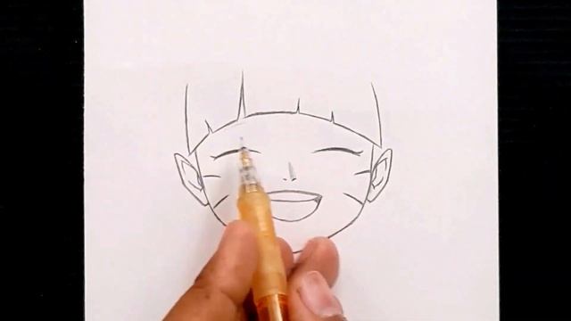 How to draw Cute Anime Girl ( Himawari ) | Himawari Uzumaki step by step | easy tutorial смотреть онлайн