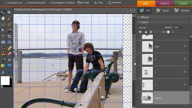 Digital Scrapbooking Tutorial - Dividing and Slicing Photos смотреть онлайн