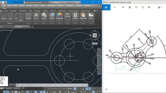 AutoCAD Practice Drawing-1 with Trance music смотреть онлайн