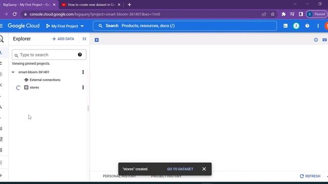Creating new dataset from existing CSV file in Google BigQuery Console смотреть онлайн
