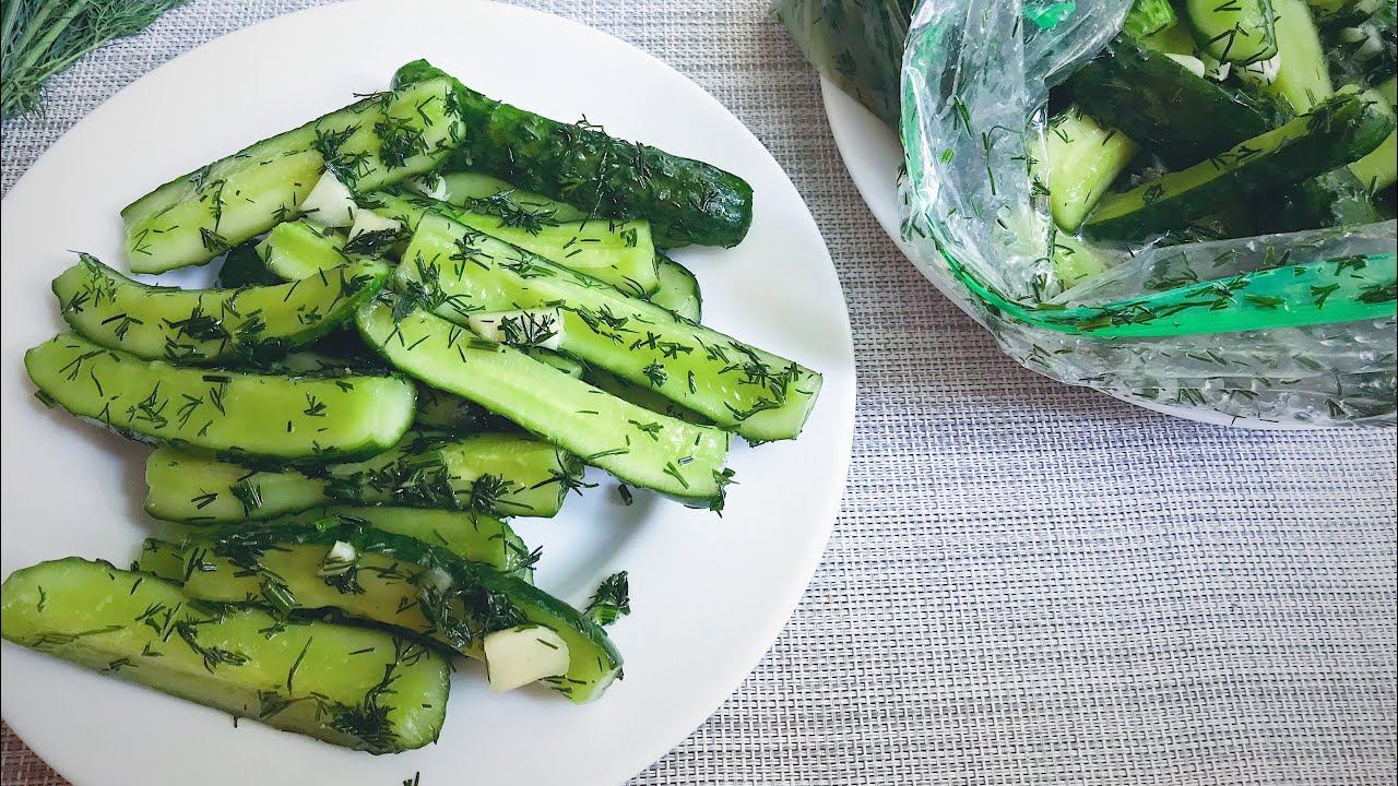 Малосольные ОГУРЦЫ в пакете! Самый быстрый рецепт смотреть онлайн