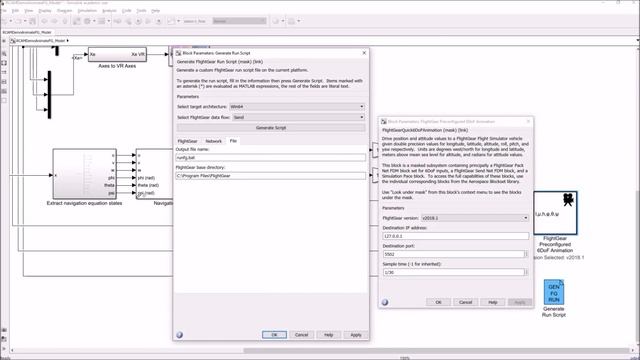 Visualizing The State Of A Simulink Aircraft Model Using FlightGear