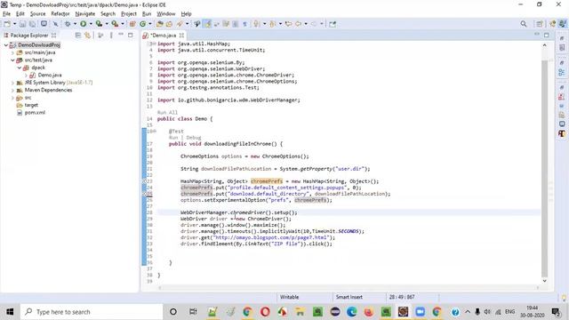Selenium Java - Downloading Files in Chrome Browser смотреть онлайн
