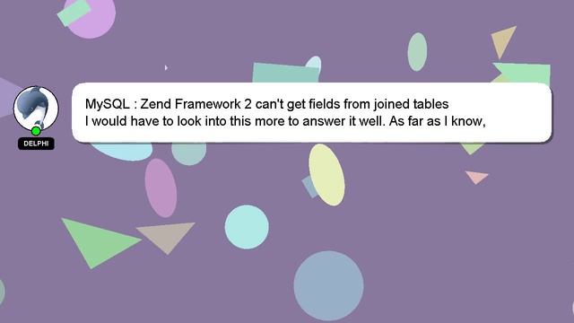 MySQL : Zend Framework 2 can't get fields from joined tables смотреть онлайн