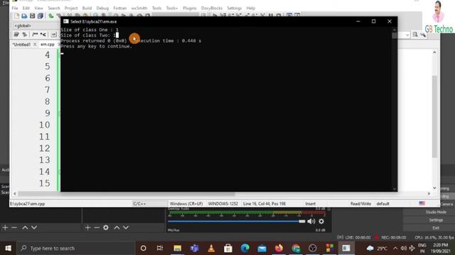 What is the size of empty class in C++? | Why? | Crack C++ interview |Session 4 | GB TECHNO смотреть онлайн