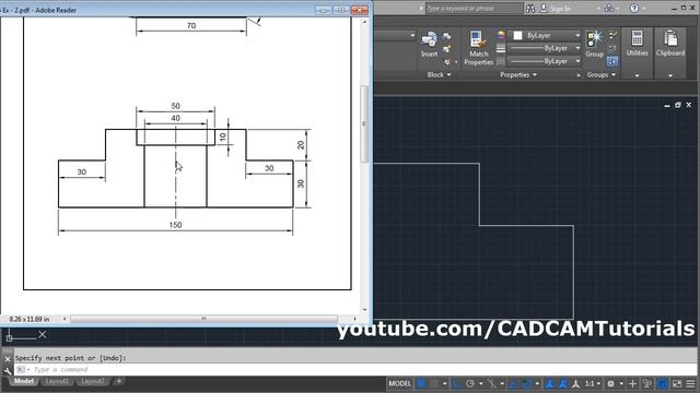 AutoCAD 2016 Practice Drawings - 2 | AutoCAD 2016 Exercises смотреть онлайн