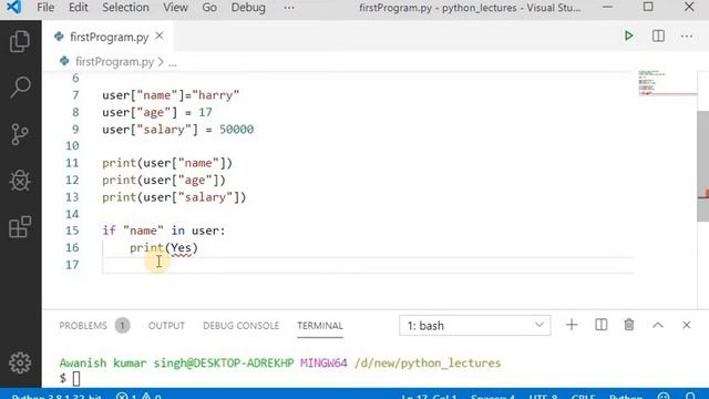 CHAPTER 11 :8.How To Check If Keys Exist Or Not In Dictionary |Python Complete tutorial | #152 смотреть онлайн