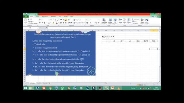 Materi + Cara Mengerjakan Metode Setengah Interval dengan Ms. Excel смотреть онлайн