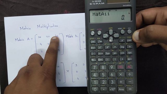 Matrix calculations by using the Casio Fx-991MS scientific calculator | Matrix Multiplication 3x3 смотреть онлайн