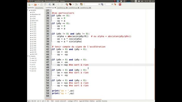 Simulation d'orbite de satellite en langage Python смотреть онлайн