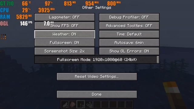 Minecraft Optifine 1.16.5 - GT 710 смотреть онлайн