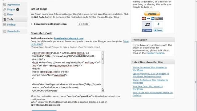 Using the Blogger to WordPress (B2W) Redirection Plugin смотреть онлайн