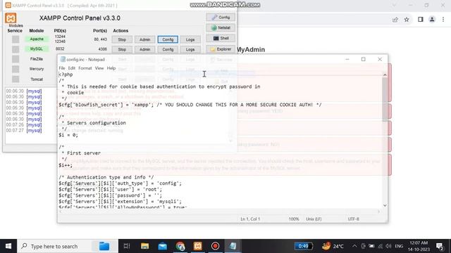 xampp mysql shutdown unexpectedly|MySql not starting in Xampp Server|phpMyAdmin don't work #xampp смотреть онлайн