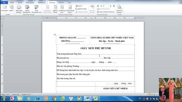 Hướng dân trộn MAILING TỪ EXCEL sang WORD смотреть онлайн