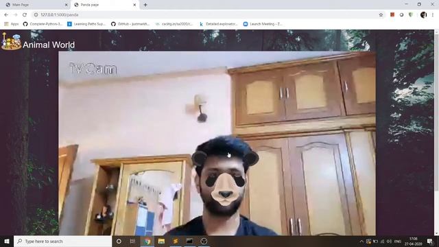 Snapchat face filters | OpenCV | Flask | Python Project смотреть онлайн