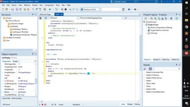 Populating an Array with user input - Delphi Tutorial (Part 39) смотреть онлайн