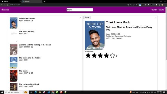 66. Apply hover events on the stars for showing rating for the Book In React App - React18 смотреть онлайн