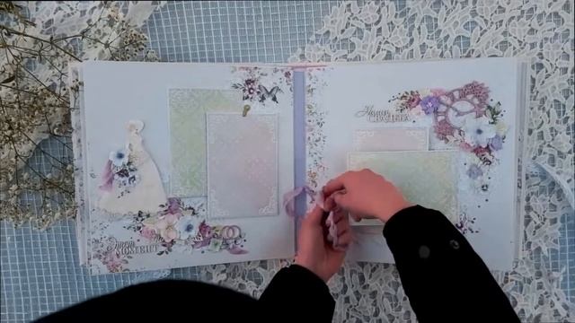 Свадебный альбом№ 143 "Цветочная вуаль"/скрапбукинг смотреть онлайн