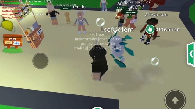 Trading an Ice Golem in Adopt Me! + First Video ? (My username is on the thumbnail) смотреть онлайн