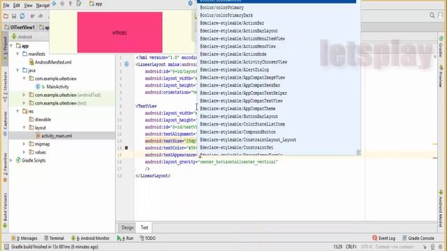 Video #41 - Android Tutorial - Android UI Controls- Creating TextView In XML смотреть онлайн