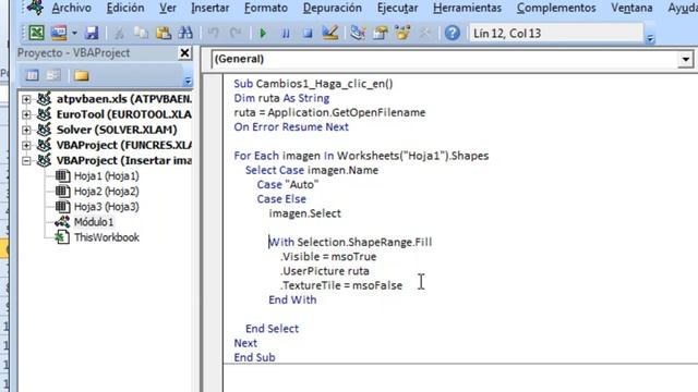Como insertar imagenes o fotos en Excel, con un botón o commandbutton, VBA, macros. смотреть онлайн