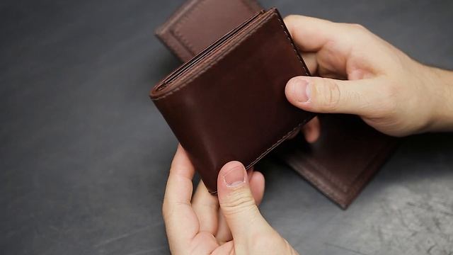 Кошелек бифолд Сравнение 2 вариантов с разным шагом шва смотреть онлайн