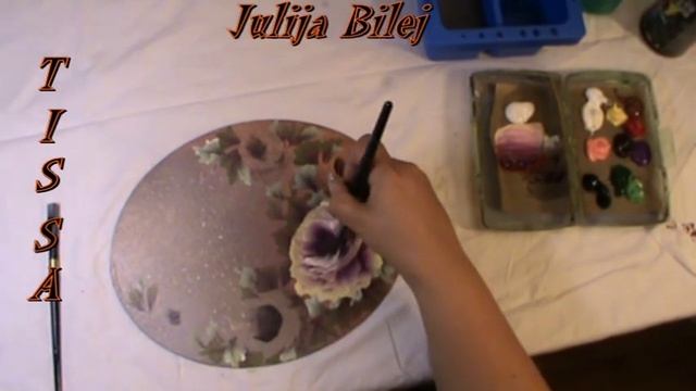 "Радужные розы "-плоская кисть от Юлии Билей смотреть онлайн