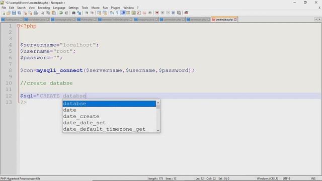 How to create a database by using php? смотреть онлайн