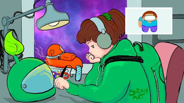 Among Us Lofi Beats for Crew Mates Only - No Impostors (Animated Music Video by STICKY Art) смотреть онлайн
