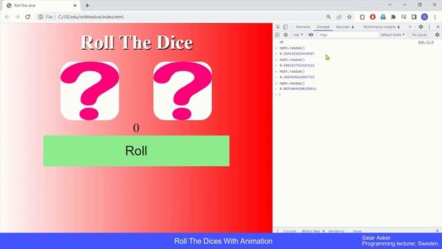 Roll the dice in JavaScript | JavaScript projects for beginners смотреть онлайн