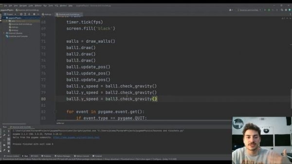 How to Code Realistic Physics in Python Games! PyGame Tutorial (Gravity, Bounce, Throw, Friction)