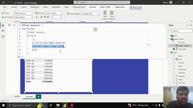 DAX | POWER BI | FILTER | OFFSET Function смотреть онлайн