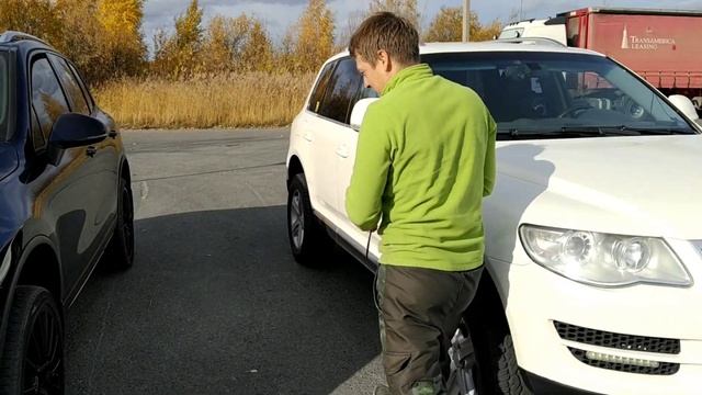 Touareg NF Vs Touareg GP /clearance / измерение дорожного просвета