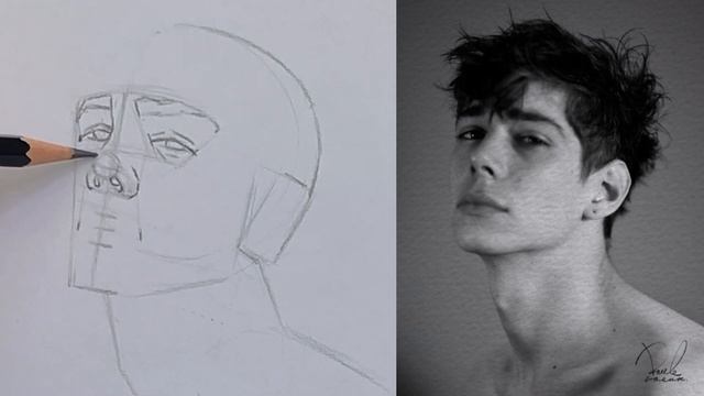 [03.] How to draw a face from low angle • Anatomy | SUB смотреть онлайн