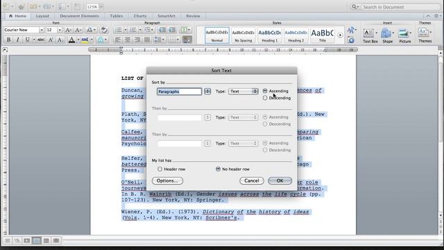 How to sort alphabetically your list of references in Microsoft Word II SARA MORA смотреть онлайн