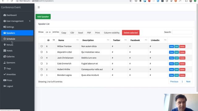 Laravel Demo-Project: Conference Event Management смотреть онлайн