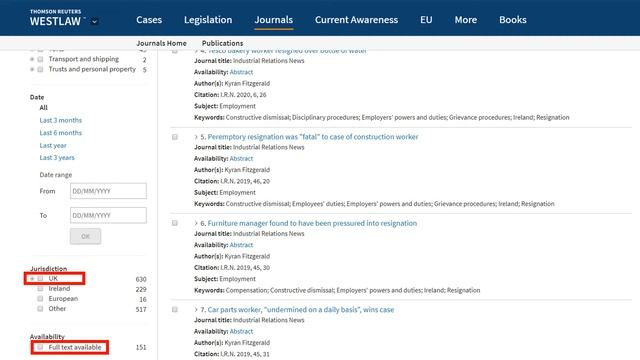 Westlaw: accessing journal articles смотреть онлайн