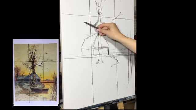 Как перенести изображение на холст. смотреть онлайн