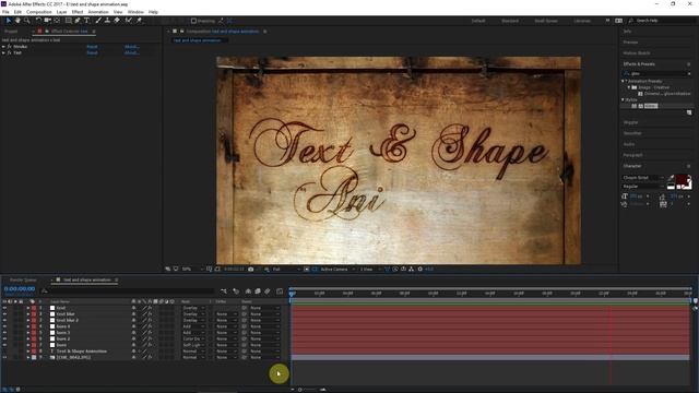 Burnt wood text effects and image animation - After Effects tutorial смотреть онлайн